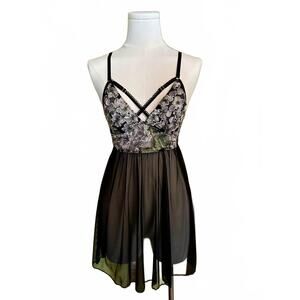 NEW KILO BRAVA women's babydoll chemise in hydrangea night
